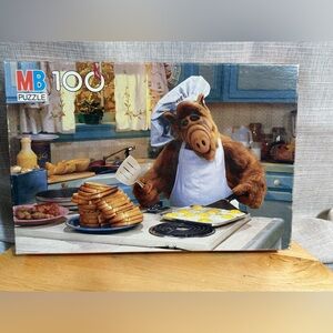 Vintage 1987 "Alf" Puzzle 100 Piece Jigsaw Breakfast Chef Milton Bradley